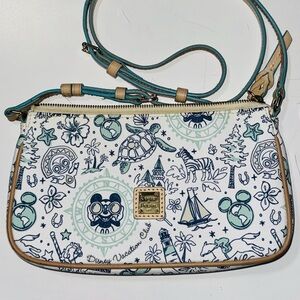 Disney Dooney & Bourke DVC 25th Anniversary Pouchette Crossbody Bag EUC